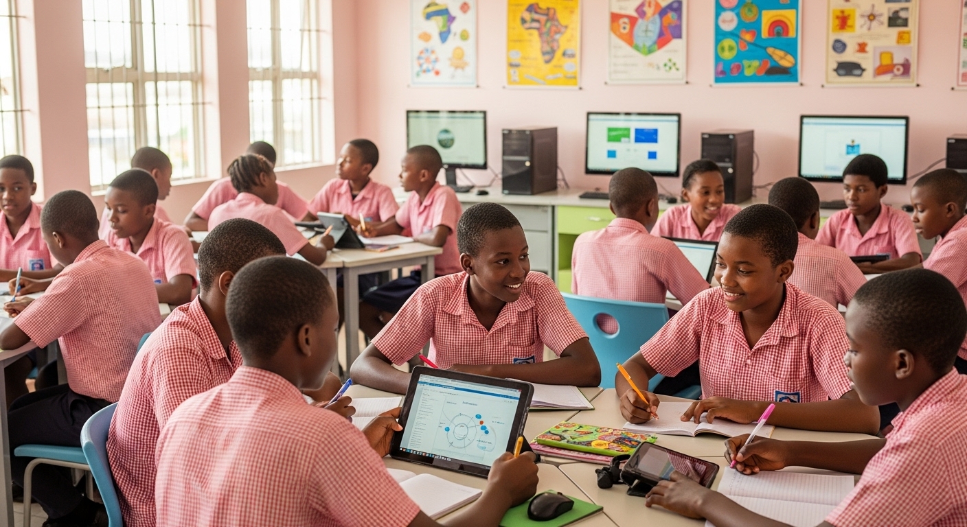 Upper primary learners engaged in play-based upper primary activity